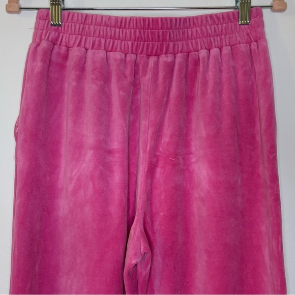 Superdown Penelope Pink Velvet/Velour Sweatpants, Pockets, Jogger Ankle Cuffs, M - Picture 5 of 8
